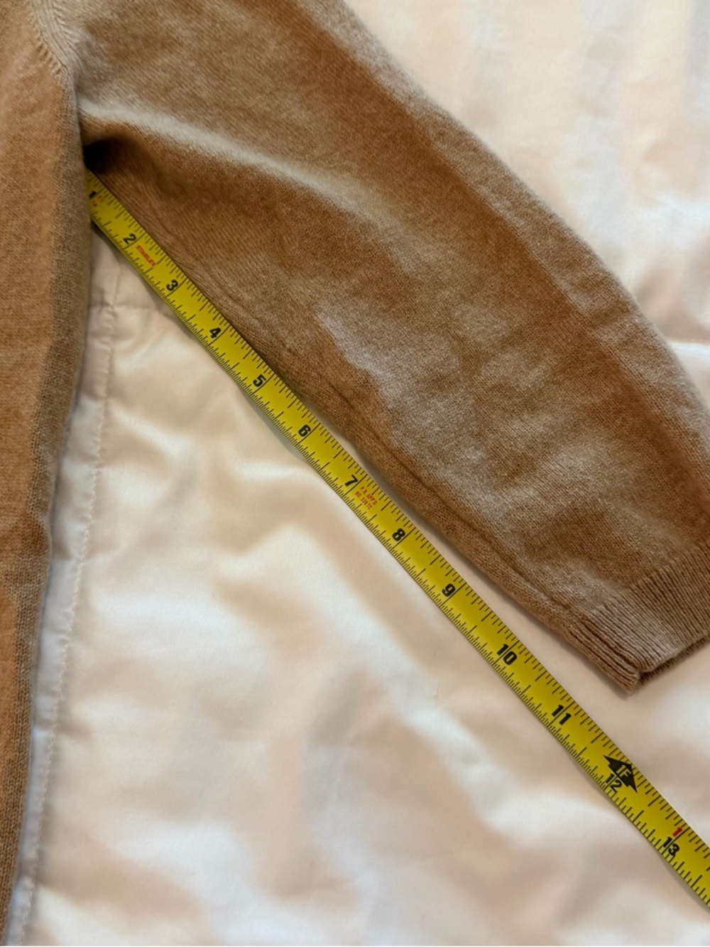 Talbots Women's Camel Cashmere Crewneck Sweater - Picture 4 of 6